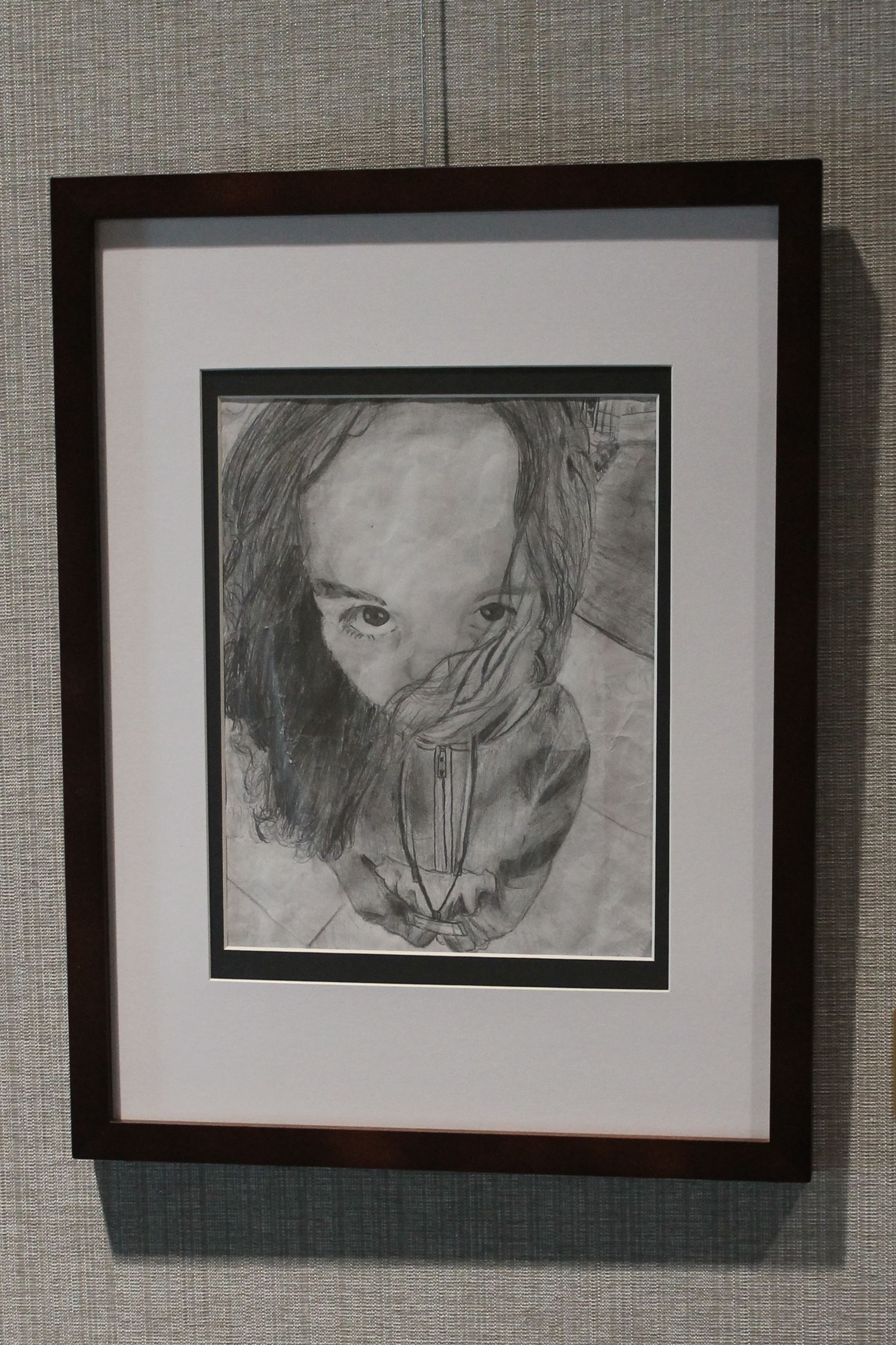 Picture of a self portrait of a teenager